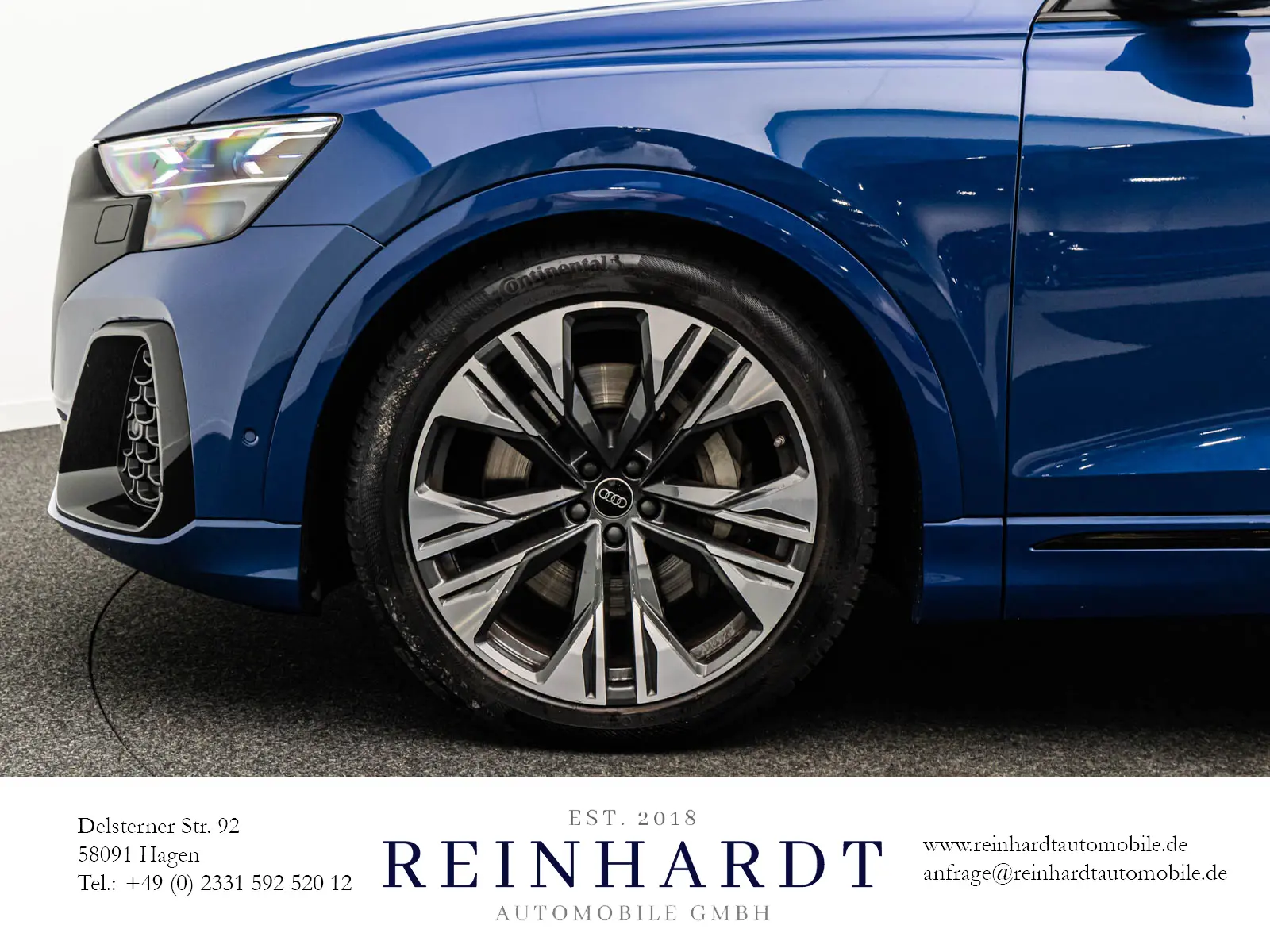Audi Q8 4x4 3,0 290 kW automat rok 2024, niebieski, 43 693 km, Niemcy — zdjęcie 10 z 29