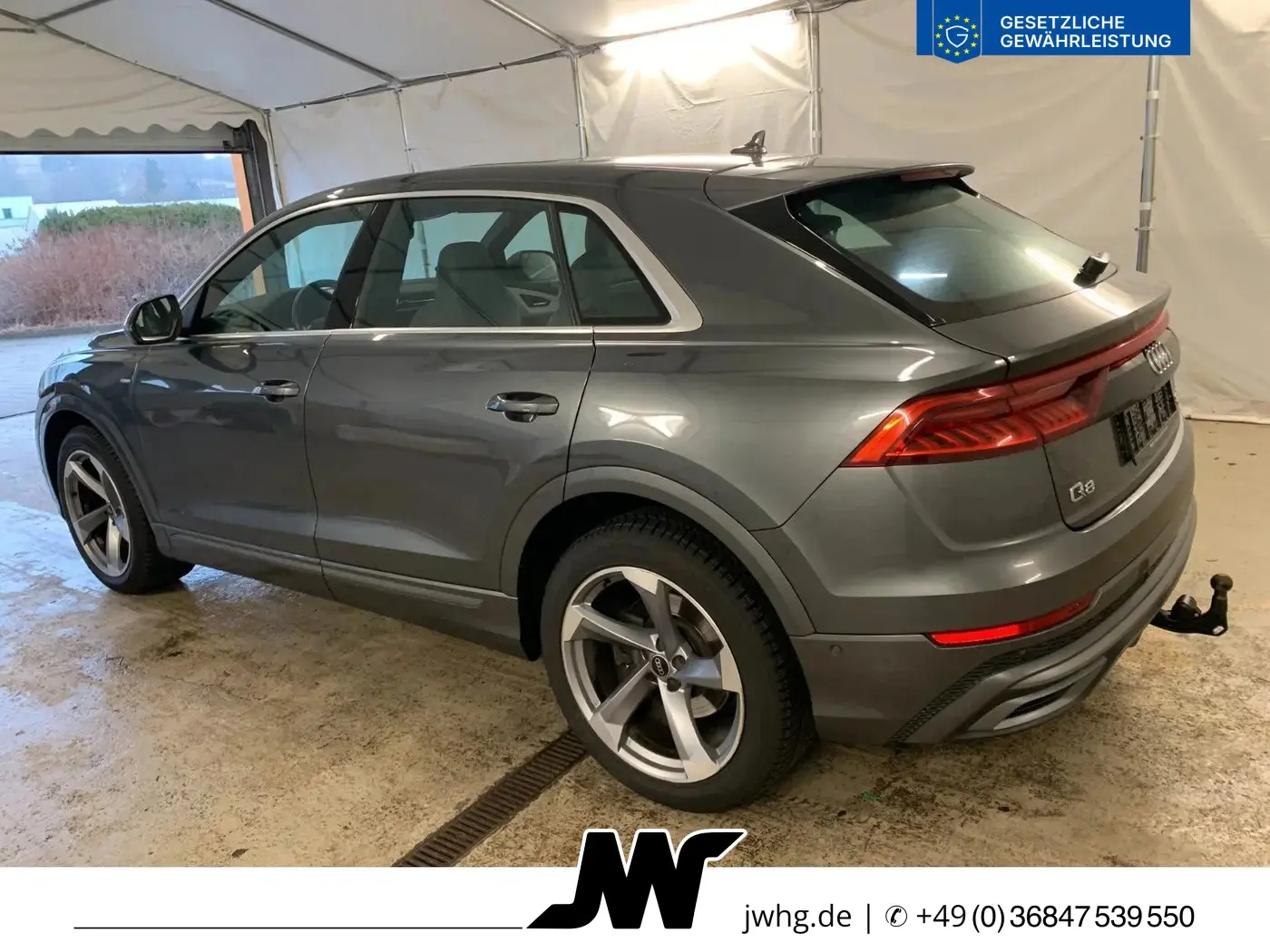 Audi Q8 4x4 3,0 210 kW automat rok 2022, szary, 95 000 km, Niemcy — zdjęcie 3 z 18